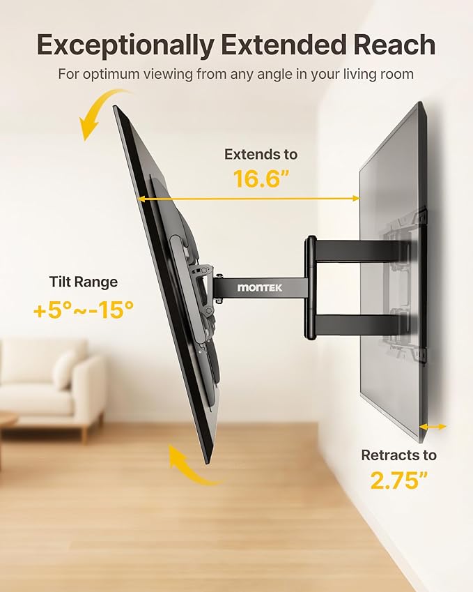 monTEK Heavy Duty TV Wall Mount