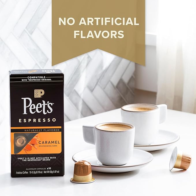 Peet's Coffee, Medium Roast Espresso Capsules, Compatible (50 Count)