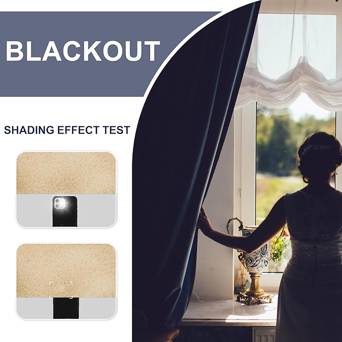 JIUZHEN Blackout Curtains for Bedroom– Thermal Insulated, Noise Reducing Room