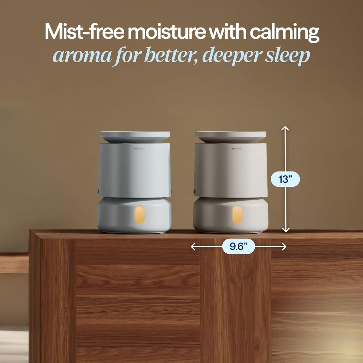BLUEAIR 3.8L Top-Fill Humidifiers for Bedroom, 1 Gal, DreamWell H38i Beige