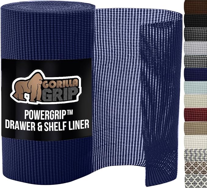 GORILLA GRIP powerGRIP Drawer Shelf and Cabinet Liner, Thick Strong Hold
