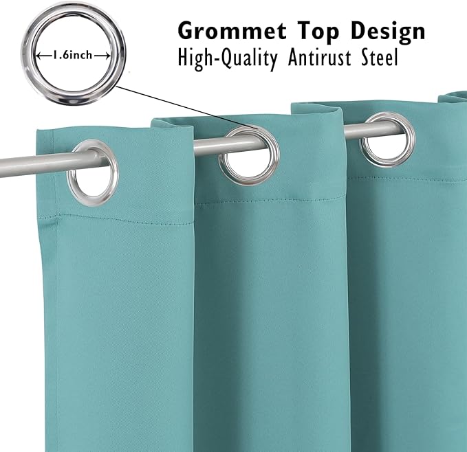 ChrisDowa Blackout Curtains 120 inches Long