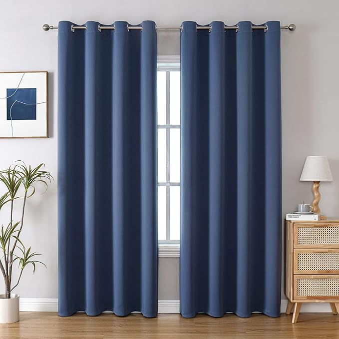 ChrisDowa Blackout Curtains 102 Inches Long 2 Panels Set