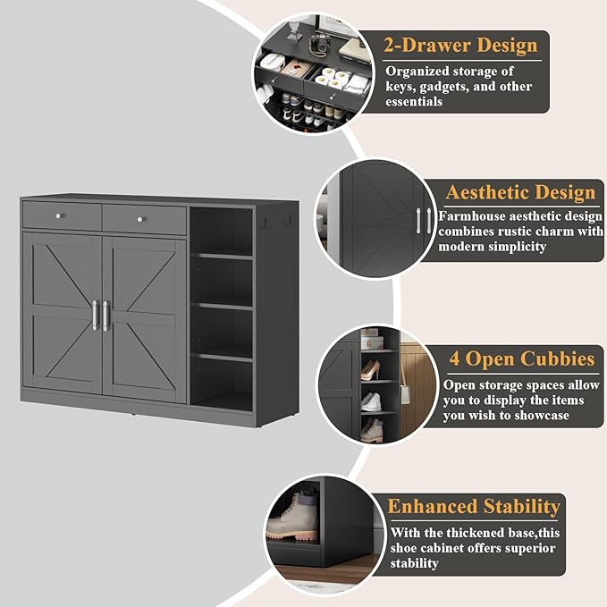 Loomie 5-Tier Shoe Cabinet