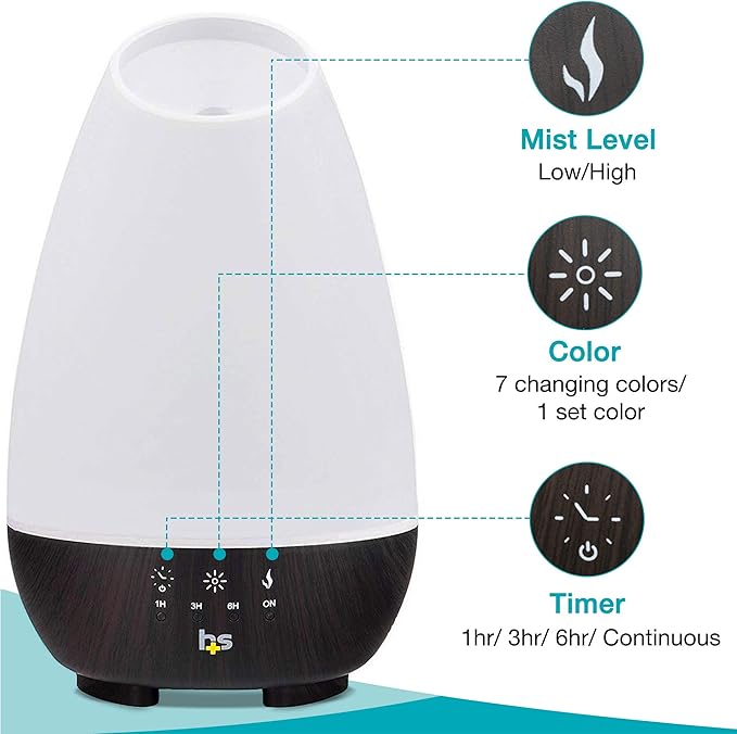 HealthSmart 500ML Essential Oil Diffuser