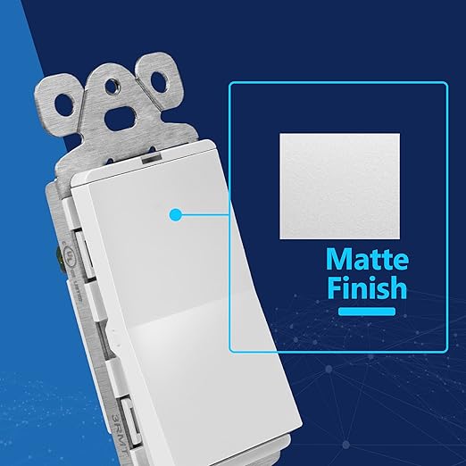 LIDER Minimalist Design Matte Finish Lighted Decorator Switch (10-Pack)