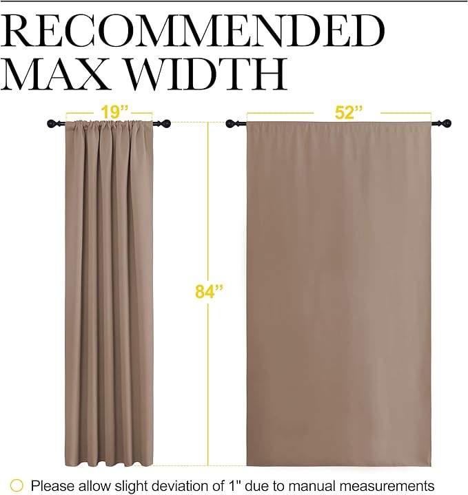 NICETOWN Room Darkening Curtains (Set of 2)