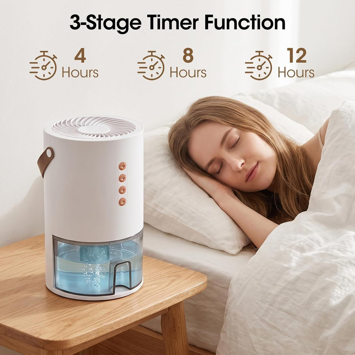 Small Dehumidifier,Ultra Quiet & Auto Shut Off Dehumidifier for Bedroom,1...