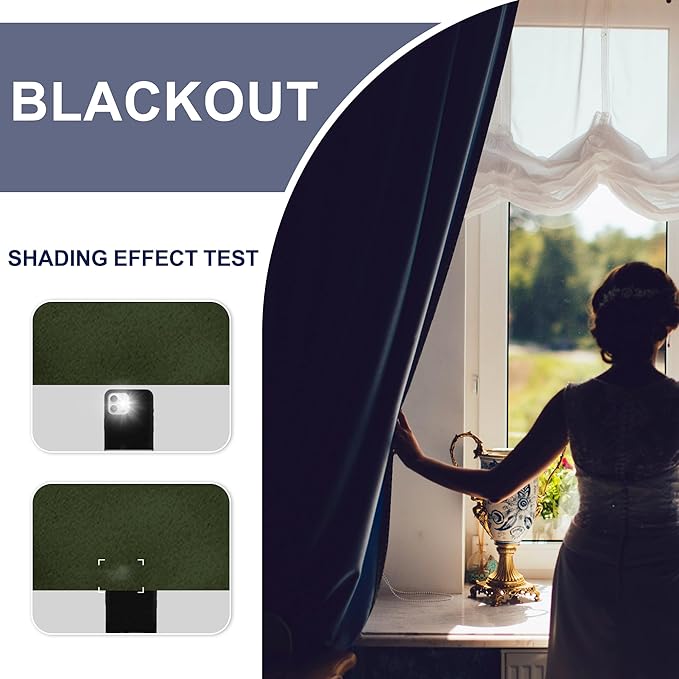 JIUZHEN Blackout Curtains for Bedroom