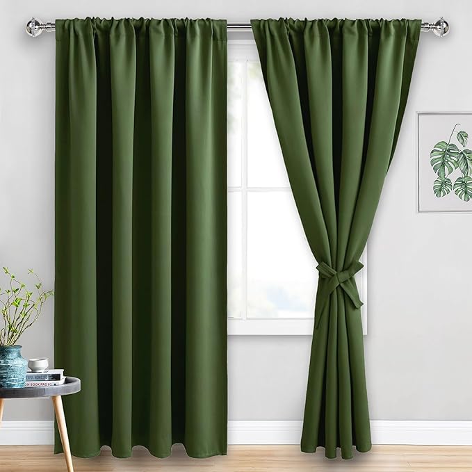 JIUZHEN Christmas Blackout Curtains (Set of 2)