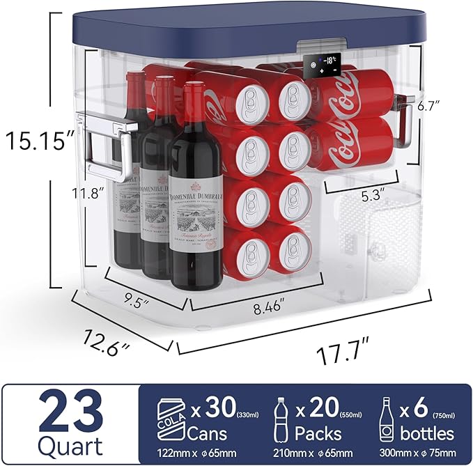 Car Refrigerator Portable Car Fridge 12V Refrigerator 23 Quart Freezer