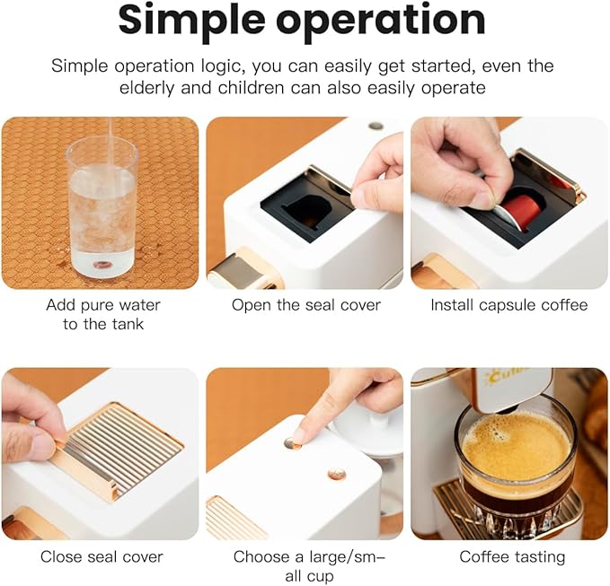 Espresso Machine for Coffee Capsules Compatible
