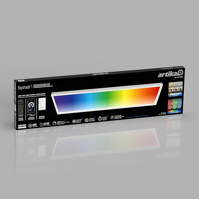 artika Skyshade 30″ LED Flat Panel Ceiling Light – 4, 000 Lumens, RGB + Tunable