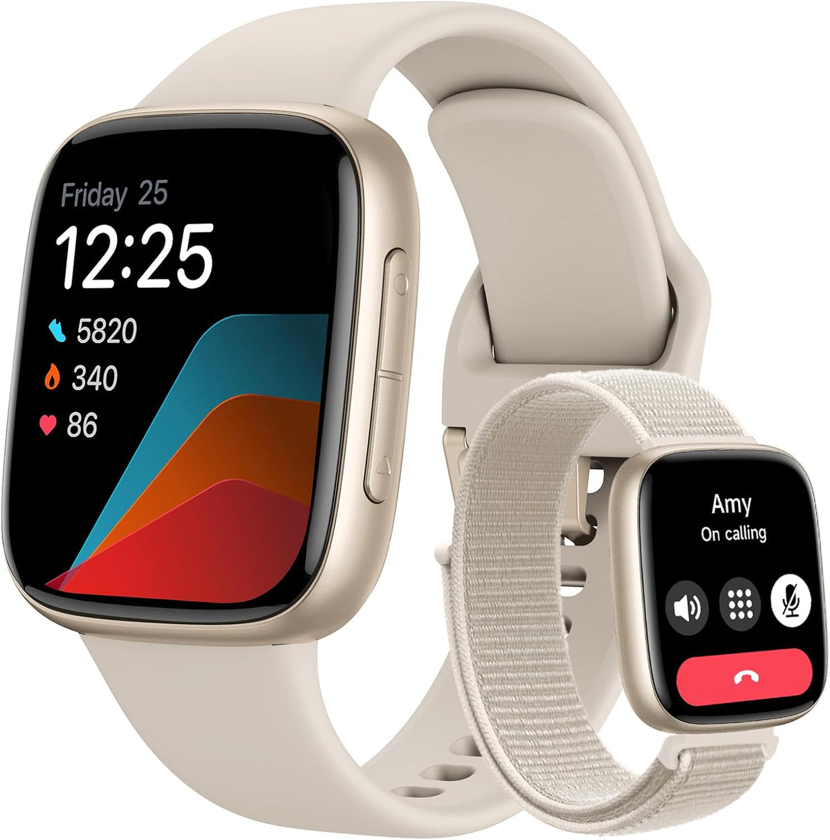 Smart Watch for Women/Men, Answer/Make Call, 1.85" AMOLED Always-On Screen