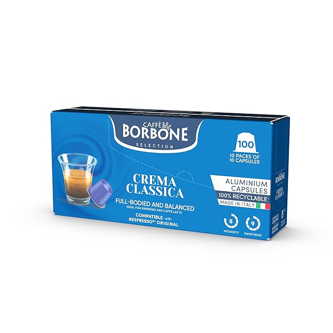 Caffè Borbone Crema Classica Aluminum Capsules Compatible (100 Count)
