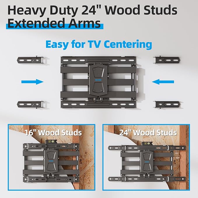 USX STAR Full Motion TV Wall Mount 24 inch Studs
