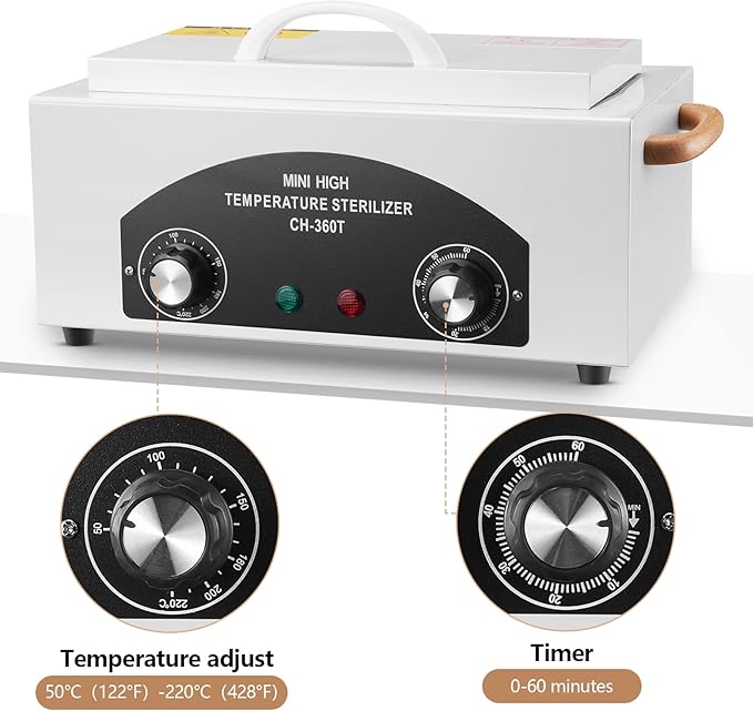 High Temperature Sterilizer Autoclave Machine 110V 300W Nail Tool Sterilizer