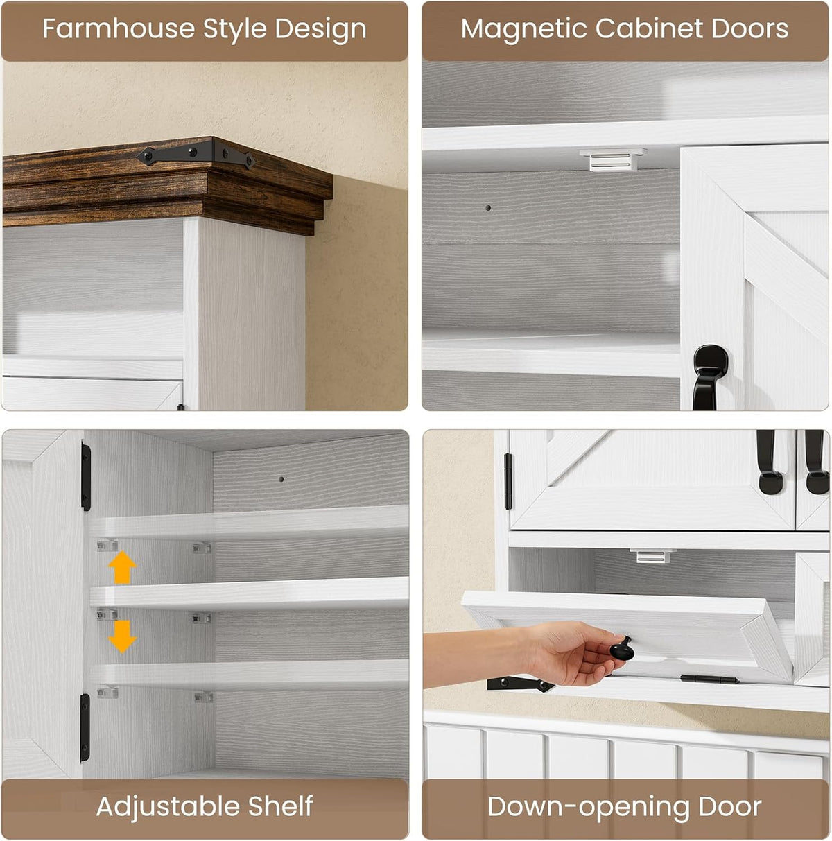 Bathroom Wall Cabinet, Farmhouse Medicine Cabinet with Door, 8.9"D x 25....