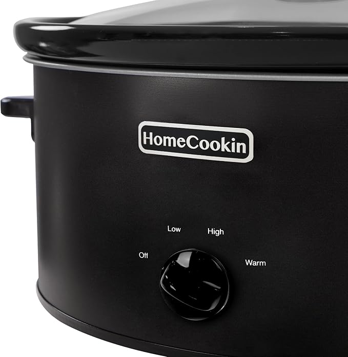 HOMECOOKIN 6 Quart Slow Cooker Oval Manual Pot Food Warmer