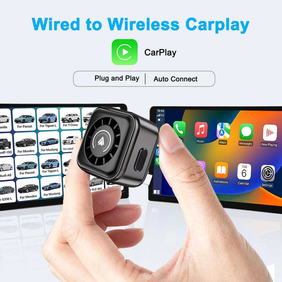 Wireless Carplay Adapter, Bluetooth Carplay Wireless Adapter Car Play
