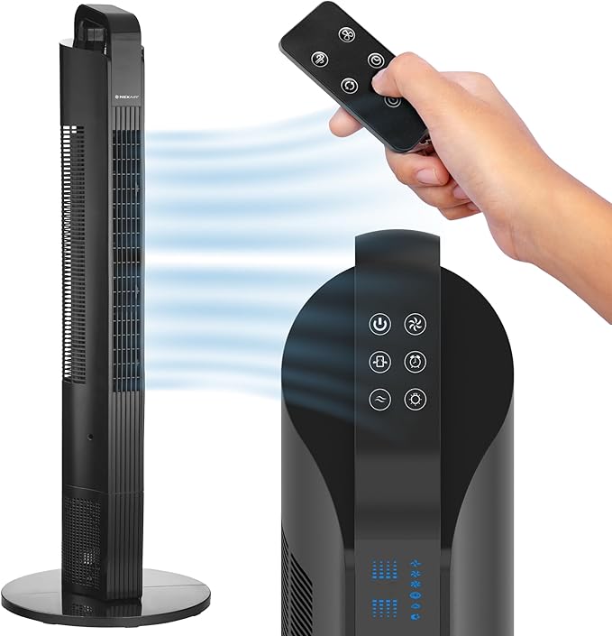 NEXAIR 42” Oscillating Tower Fan, 3 Speed Portable Fan Tower
