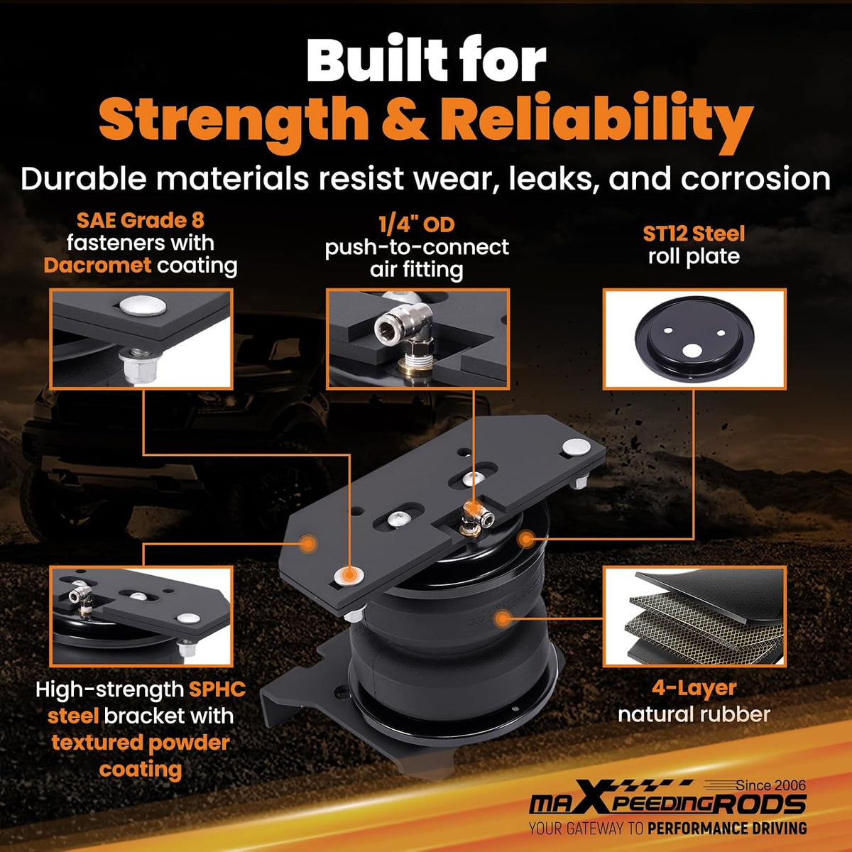 maXpeedingrods 5000 lbs Air Suspension Bag Kit for Dodge Ram 2500 2003-2013