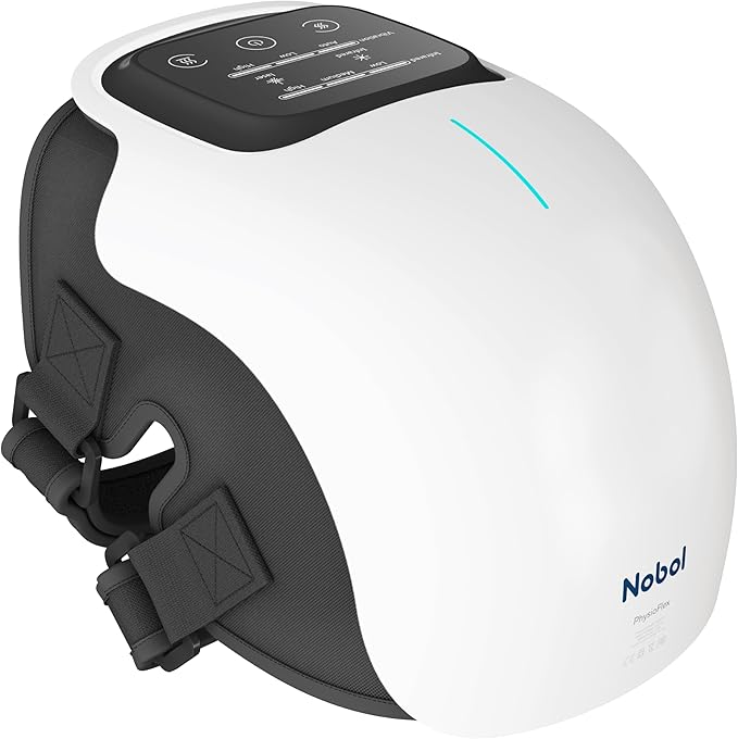 Nobol PhysioFlex Portable Warm Up & Recovery Knee Massager – Cordless Red...