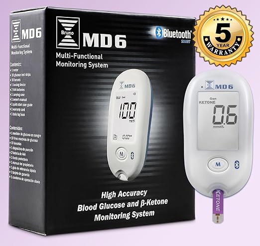 Bruno MD6 Blood Ketone & Glucose Monitoring System | Track Your Ketones &...