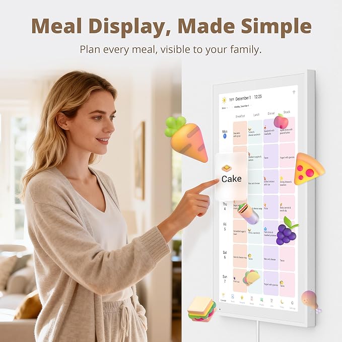 Dragon Touch 21.5 inch Digital Calendar Chore Chart – Interactive Touchscreen