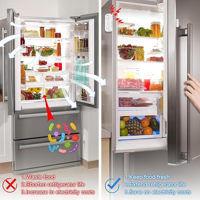DAYTECH Fridge Door Alarm When Left Open (6PCS)