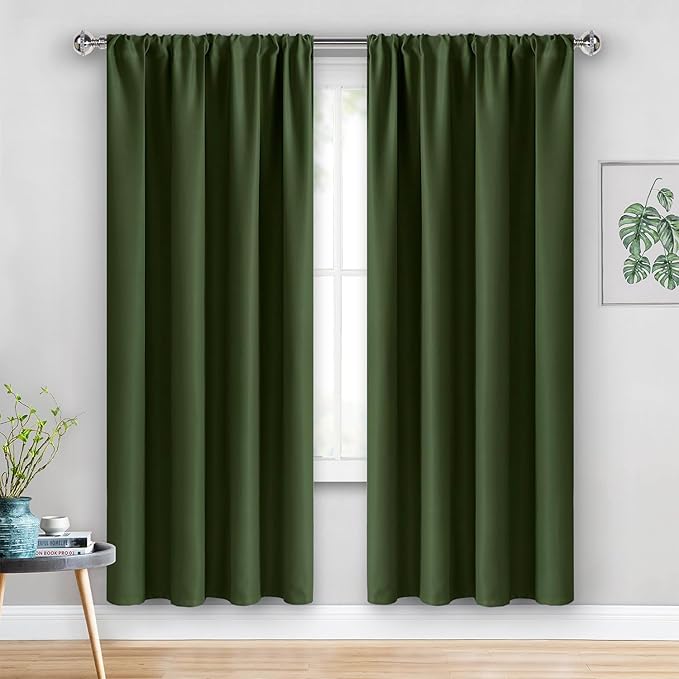 JIUZHEN Blackout Curtains for Bedroom– Thermal Insulated, Noise Reducing Room