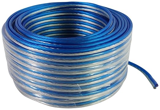Rockville Blue 14G100 14 Gauge 100 Ft Speaker Wire, 100% OFC Copper,