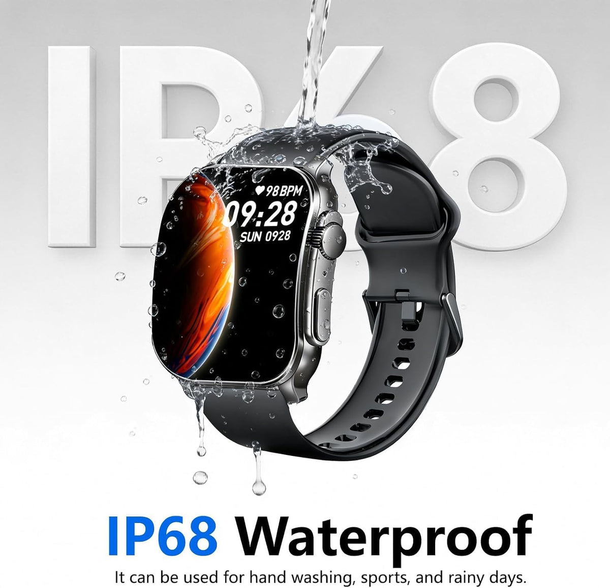 Smart Watch for Men,Bluetooth Answer/Make Calls, 2.01" AMOLED Curved Screen