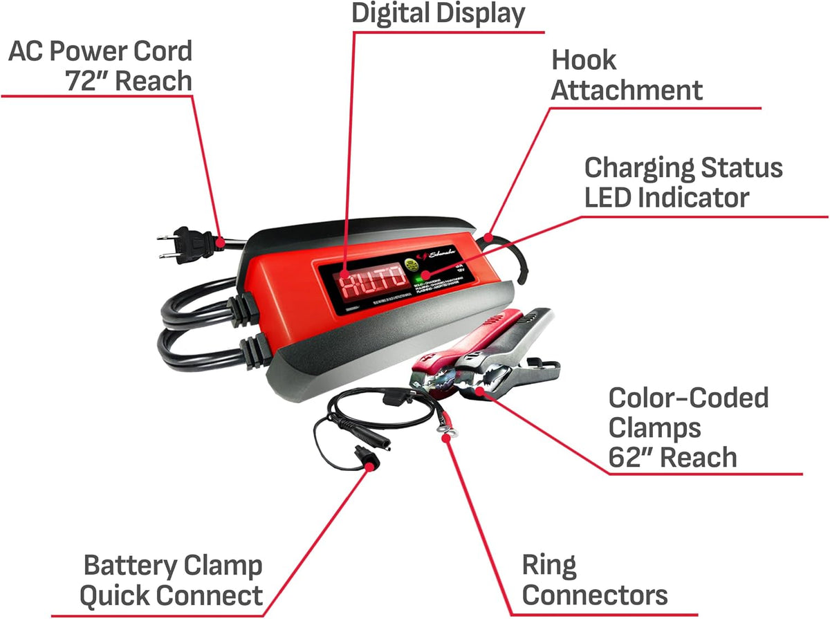 Schumacher Electric 3A Car Battery Charger & Maintainer, 12V – SP1297