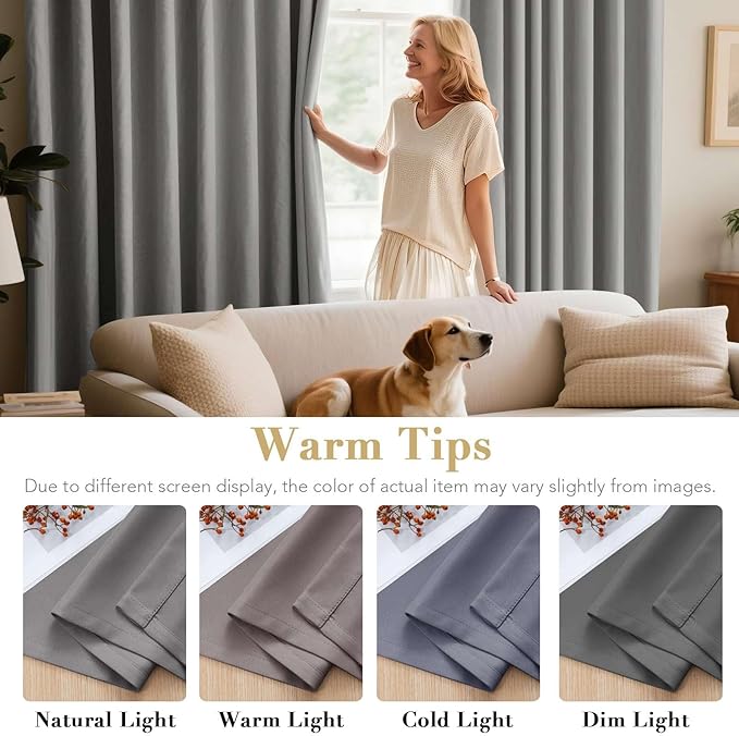 H.VERSAILTEX Blackout Curtains for Bedroom 108 Inches Length, Extra Long