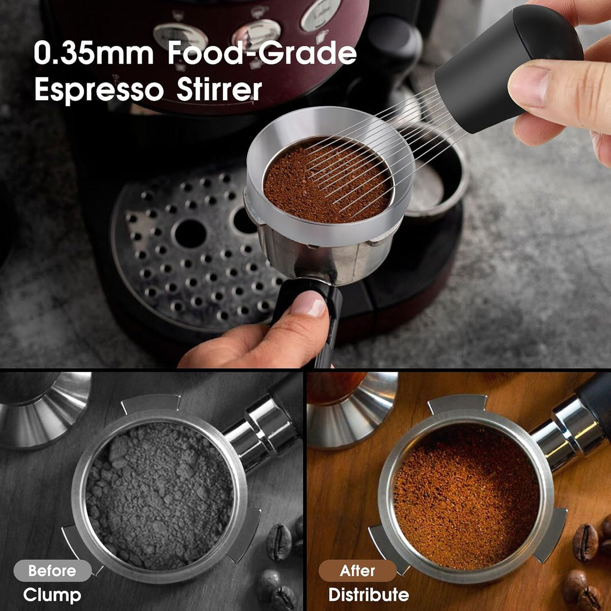 54mm Espresso Accessories Kit, Distributor, Tamper, WDT, Funnel