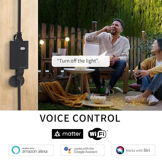 Minoston Outdoor Smart Plug, Matter Smart Plug, Smart Home Wi-Fi Outlet IP65 ...