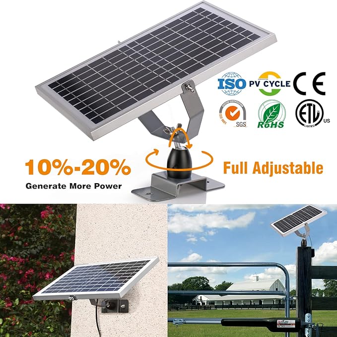 SUNER POWER 10W 12V Solar Battery Charger Maintainer, Built-in Smart MPPT