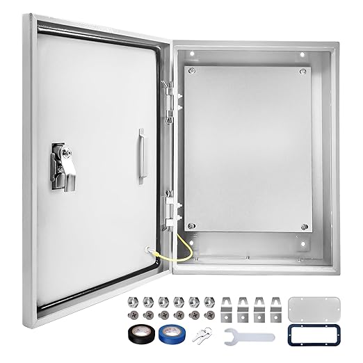 Outdoor Electrical Box 24 x 16 x 12''D NEMA 4X Enclosure Steel Box, W...