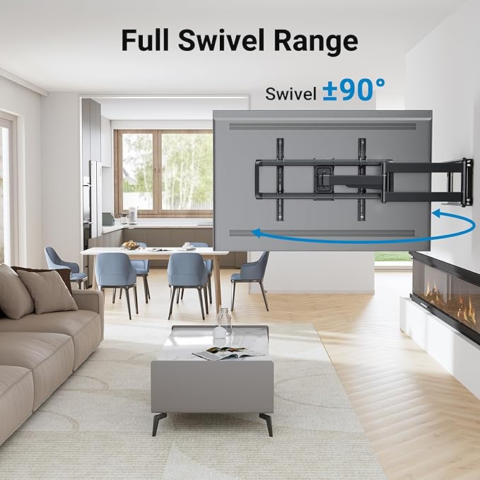 PERLESMITH Long Arm TV Wall Mount Full Motion