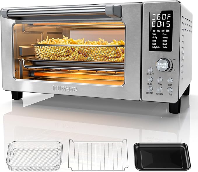Nuwave Bravo Pro Convection Air Fryer Toaster Oven Combo, 2025 New and Improved