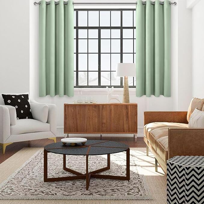 DWCN Blackout Curtains 63 Inch Length, Room Drakening Drapes