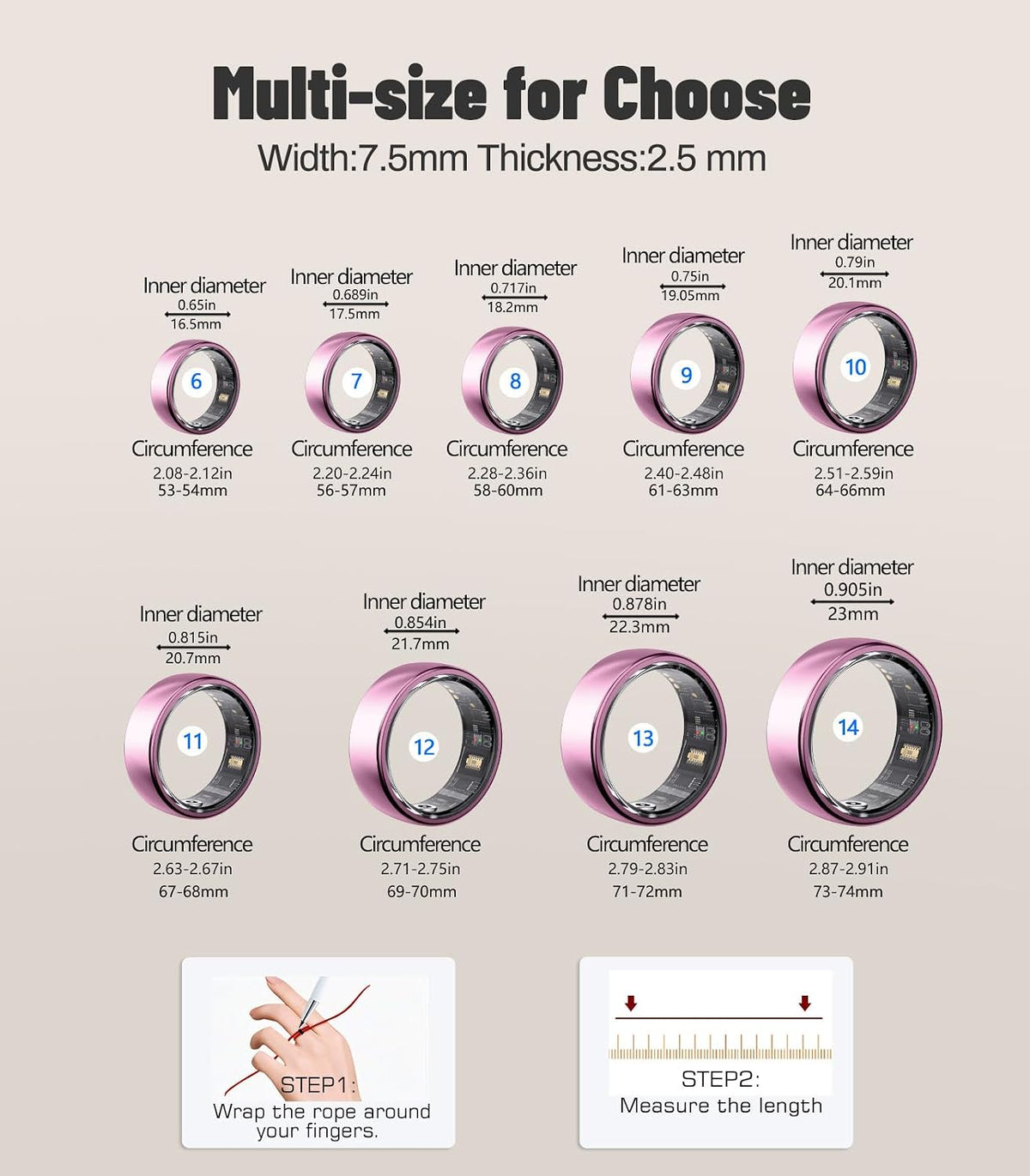 AI Smart Ring for Women Men, Health Ring with AI Health Analysis
