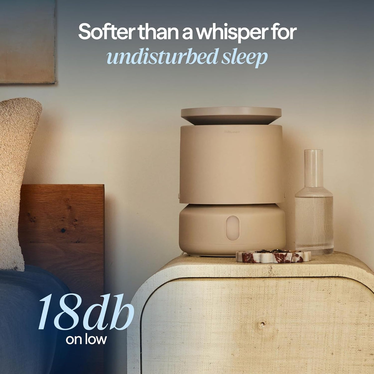 BLUEAIR 3.8L Top-Fill Humidifiers for Bedroom, 1 Gal, DreamWell H38i Beige