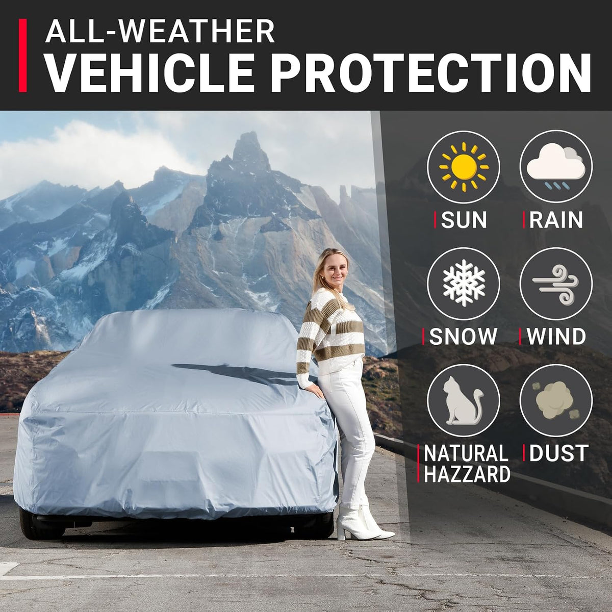 Car Cover Waterproof All Weather for 1966-1972 Dodge Charger