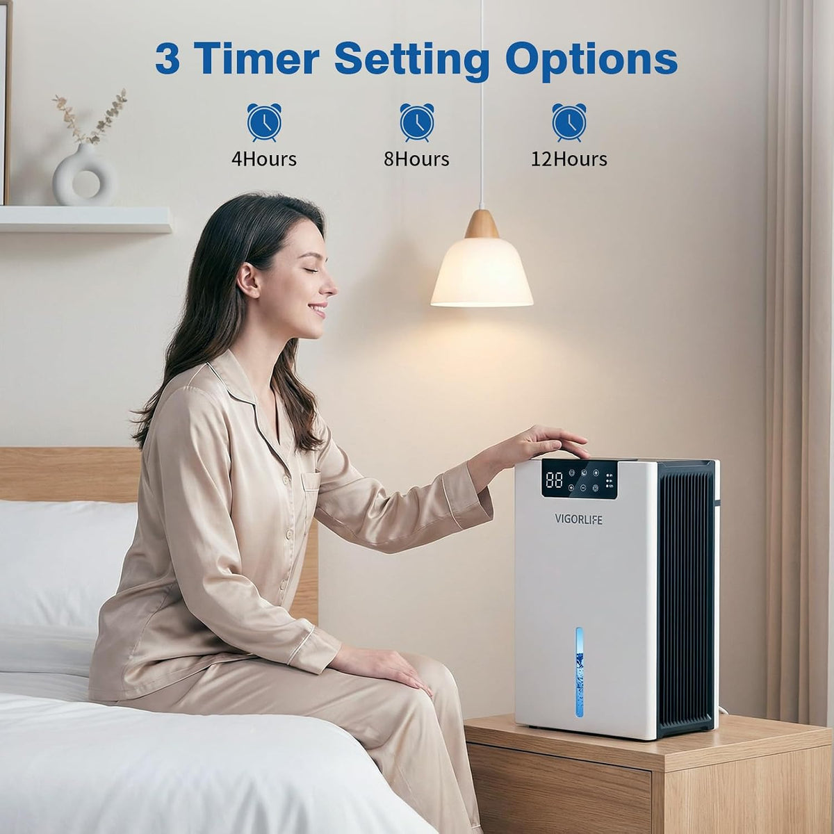 Dehumidifier, 1000sq.ft Dehumidifiers with 98oz Water Tank for Home Bedroom