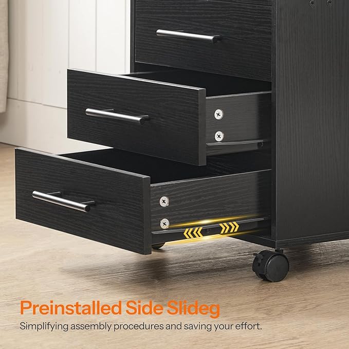 HOOBRO 7-Drawer File Cabinet, Wooden Office Cabinet