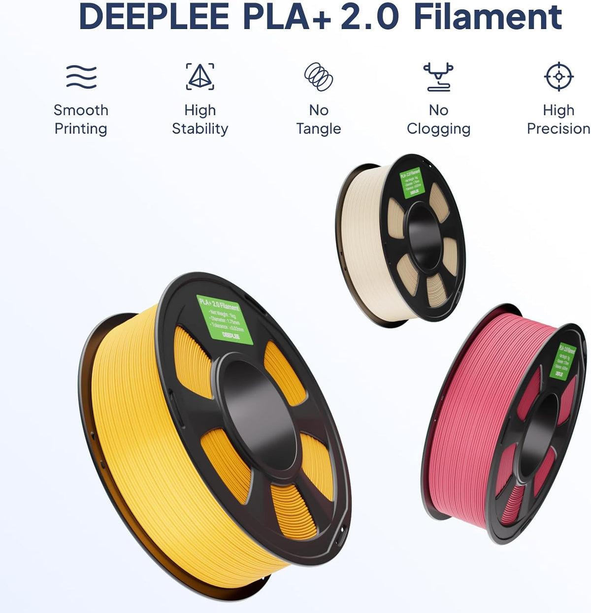 PLA+ 2.0 Filament 1.75mm 3D Printer Filament Brown 4KG