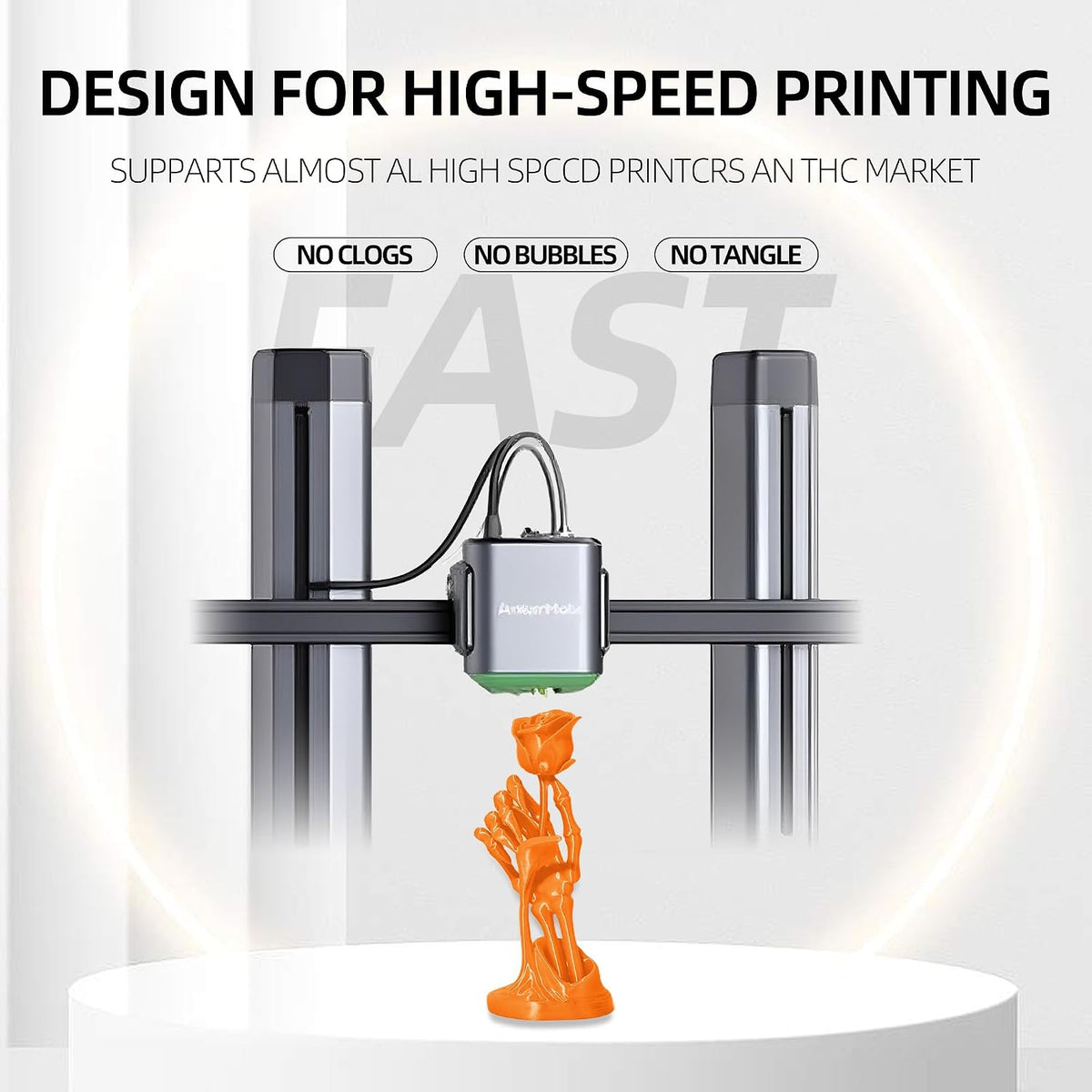 PLA+ 3D Printer Filament 1.75mm 2KG,SilkOrange+SilkChristmasGreen