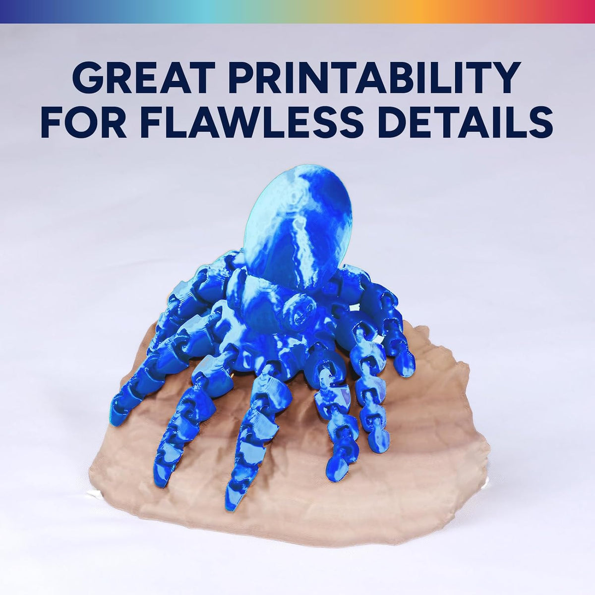 OVERTURE 4KG Bundle Silk PLA Filament 1.75mm, Metallic Shine 3D Printer Filament
